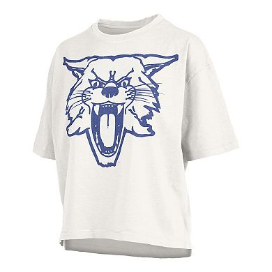 Women's Pressbox White Kentucky Wildcats Big Canvas Puff Castillo Motley T-Shirt
