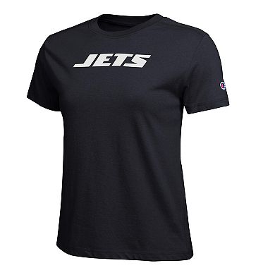 Women's Champion Black New York Jets Logo T-Shirt