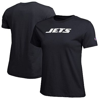 Women's Champion Black New York Jets Logo T-Shirt