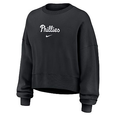 Women's Nike Black Philadelphia Phillies Oversized Primetime Sweatshirt