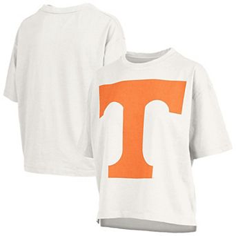 Women's Pressbox White Tennessee Volunteers Big Canvas Puff Castillo Motley T-Shirt