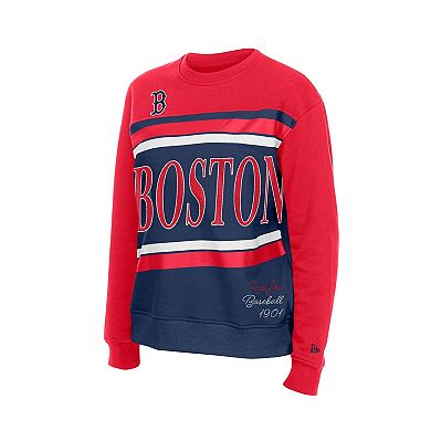 Women's New Era Navy/Red Boston Red Sox Gameday Fleece Sweatshirt