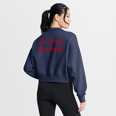 Women's Nike Navy St. Louis Cardinals Primetime Phoenix Fleece Half-Zip Sweatshirt