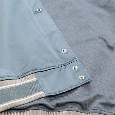 Men's Mitchell & Ness Blue/Silver Los Angeles Lakers Thunderstorm Lightweight Satin Full-Snap Jacket