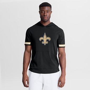 Men's Fanatics Black New Orleans Saints Optimal Play Short Sleeve Hooded T-Shirt