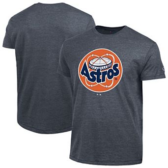 Men's Champion Navy Houston Astros Cooperstown Logo Tri-Blend T-Shirt