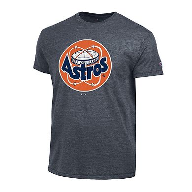Men's Champion Navy Houston Astros Cooperstown Logo Tri-Blend T-Shirt