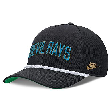 Men's Nike Black Tampa Bay Rays Cooperstown Collection Rise Adjustable Hat