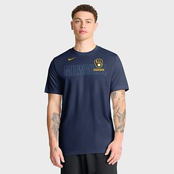 Men's Nike Navy Milwaukee Brewers Knockout Team Legend Dri-FIT T-Shirt