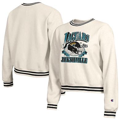 Women's Champion Cream Jacksonville Jaguars Reverse Weave Fleece Sweatshirt