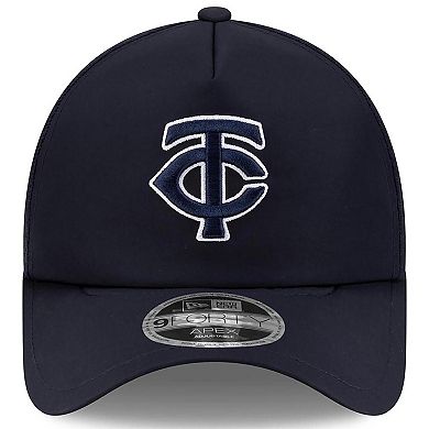 Men's New Era Navy Minnesota Twins 2026 Batting Practice Apex 9FORTY Adjustable Trucker Hat