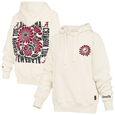 Women's Pressbox Cream Alabama Crimson Tide Elena Janise Hoodie