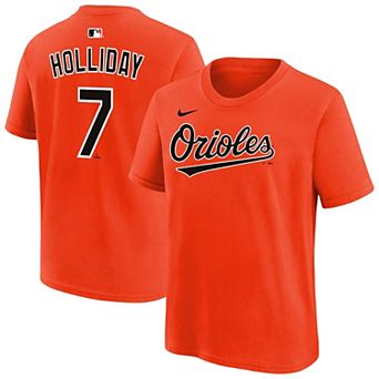 Youth Nike Jackson Holliday Orange Baltimore Orioles Name & Number T-Shirt