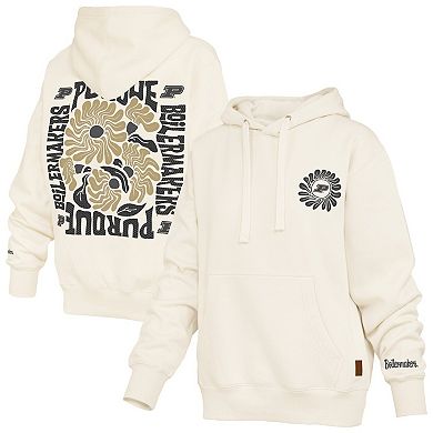 Women's Pressbox Cream Purdue Boilermakers Elena Janise Hoodie