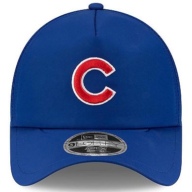 Men's New Era Royal Chicago Cubs 2026 Batting Practice Apex 9FORTY Adjustable Trucker Hat