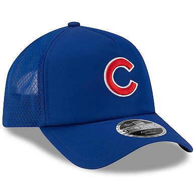Men's New Era Royal Chicago Cubs 2026 Batting Practice Apex 9FORTY Adjustable Trucker Hat