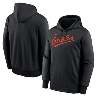 Men's Nike Black Baltimore Orioles Primary Wordmark Therma Hoodie