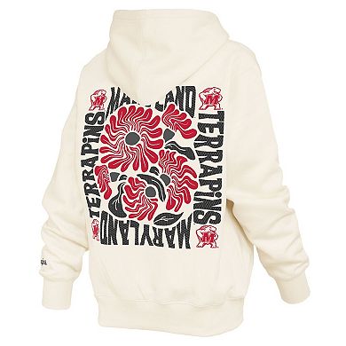 Women's Pressbox Cream Maryland Terrapins Elena Janise Hoodie