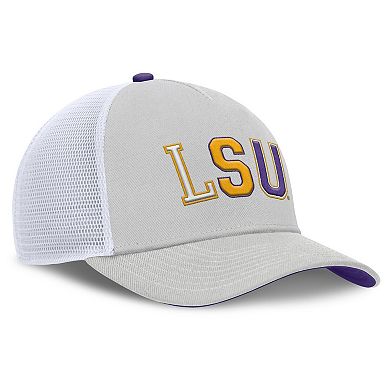 Unisex Nike Gray LSU Tigers 2026 Basketball Refresh 5-Panel Rise Trucker Hat