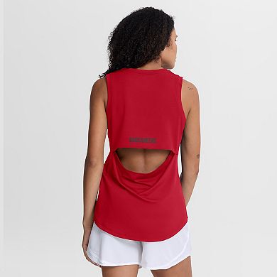Women's Fanatics Red Tampa Bay Buccaneers Mesh Triumphant Win Tank Top