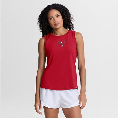 Women's Fanatics Red Tampa Bay Buccaneers Mesh Triumphant Win Tank Top
