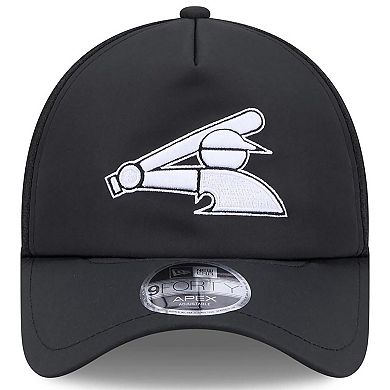 Men's New Era Black Chicago White Sox 2026 Batting Practice Alternate Apex 9FORTY Adjustable Hat