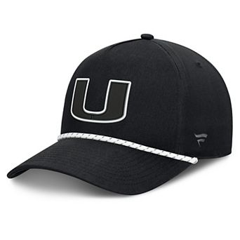 Men's Fanatics Black Miami Hurricanes Undertone Rope Adjustable Hat