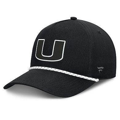 Men's Fanatics Black Miami Hurricanes Undertone Rope Adjustable Hat