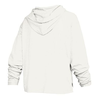 Women's Pressbox White Florida Gators Faye Long Sleeve Hooded T-Shirt