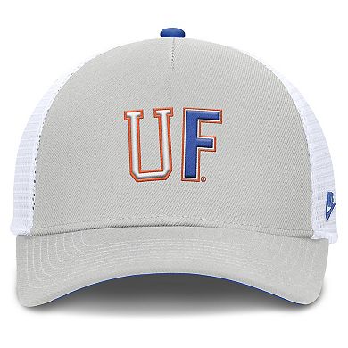 Unisex Nike Gray Florida Gators 2026 Basketball Refresh 5-Panel Rise Trucker Hat