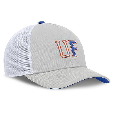 Unisex Nike Gray Florida Gators 2026 Basketball Refresh 5-Panel Rise Trucker Hat