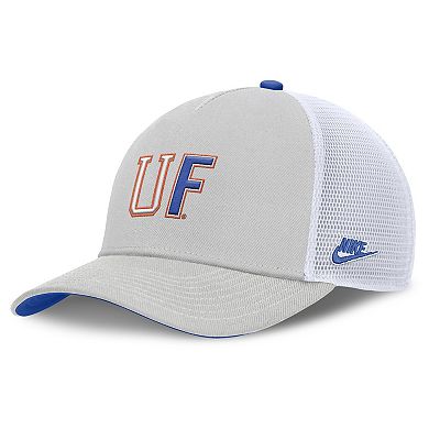 Unisex Nike Gray Florida Gators 2026 Basketball Refresh 5-Panel Rise Trucker Hat