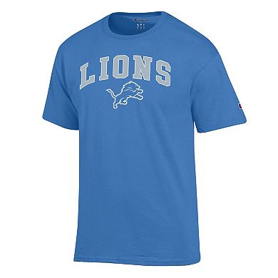 Men's Champion Blue Detroit Lions Arch Over Logo T-Shirt