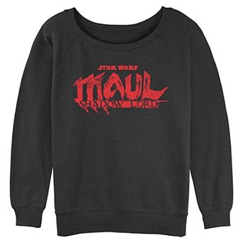 Juniors' Star Wars Maul Shadow Lord Long Sleeve Slouchy Terry Pullover
