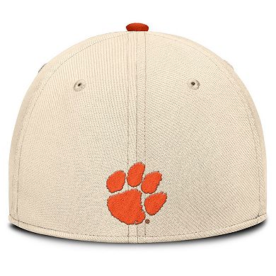 Men's Nike Natural Clemson Tigers 2026 Primetime Swooshflex Hat