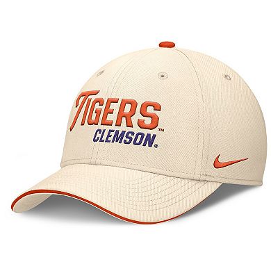 Men's Nike Natural Clemson Tigers 2026 Primetime Swooshflex Hat