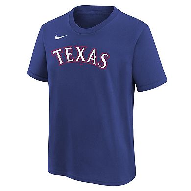 Youth Nike Corey Seager Royal Texas Rangers Name & Number T-Shirt
