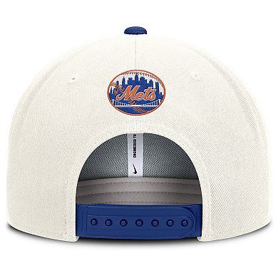 Men's Nike Cream/Royal New York Mets Cooperstown Pro Dri-FIT Snapback Hat
