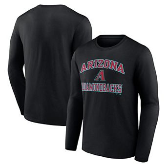 Men's Logo Athletic Black Arizona Diamondbacks Heart & Soul Long Sleeve T-Shirt