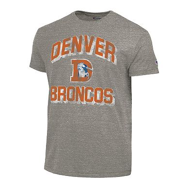 Men's Champion Charcoal Denver Broncos Ultimate Tri-Blend T-Shirt