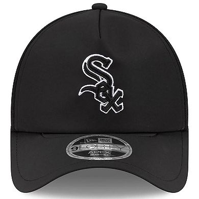 Men's New Era Black Chicago White Sox 2026 Batting Practice Apex 9FORTY Adjustable Trucker Hat