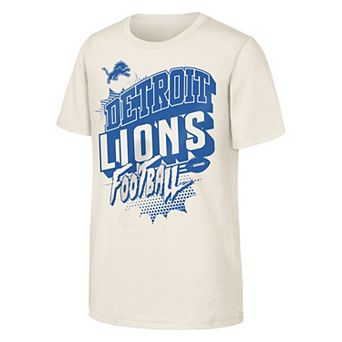 Youth Outerstuff Natural Detroit Lions Action Comic T-Shirt