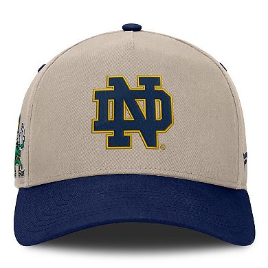 Men's Fanatics Stone/Navy Notre Dame Fighting Irish Veteran Two-Tone Adjustable Hat