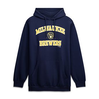 Men's Fanatics Navy Milwaukee Brewers Big & Tall Heart & Soul Hoodie