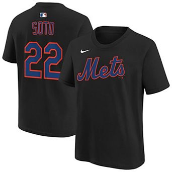 Youth Nike Juan Soto Black New York Mets Name & Number T-Shirt