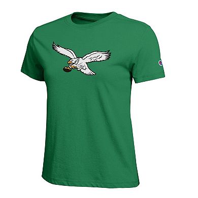 Women's Champion Kelly Green Philadelphia Eagles Logo T-Shirt