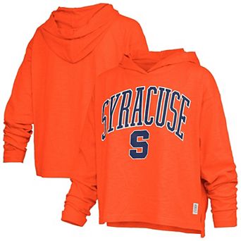 Women's Pressbox Orange Syracuse Orange Nelson Arch Over Logo Long Sleeve Hooded T-Shirt