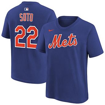 Youth Nike Juan Soto Royal New York Mets Name & Number T-Shirt