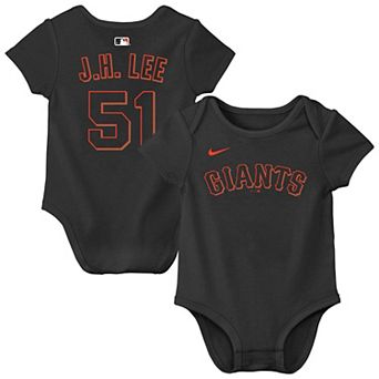 Newborn & Infant Nike Jung Hoo Lee Black San Francisco Giants Name & Number Bodysuit