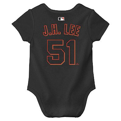 Newborn & Infant Nike Jung Hoo Lee Black San Francisco Giants Name & Number Bodysuit